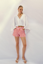 ШОРТЫ MOM FIT В ПОЛОСКУ — ZARA