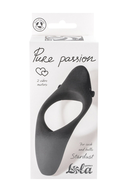 Эрекционное виброкольцо Pure Passion Stardust Black