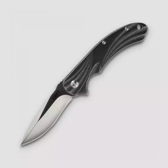 Нож"Williwaw™"скл,ст.8Cr13MoV,кл.Satin,рук.черно-серый метал.,отверст.д/шнурка,клипса