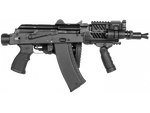 Складной телескопический приклад с амортизатором для АКС-74У, черный, Fab Defense