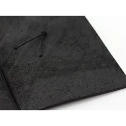 Кожаный блокнот Traveler's Company 220х120х10 мм на резинке Black (13714-006) 6