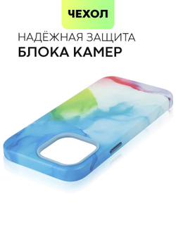 Чехол BROSCORP для Apple iPhone 14 Pro Max (арт. IP14PROMAX-AQUARELLE-MULTICOLOR)