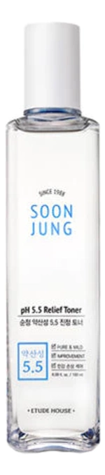 Etude House Тонер регенерирующий для чувствительной кожи - Soon jung pH 5.5 relief toner, 180мл