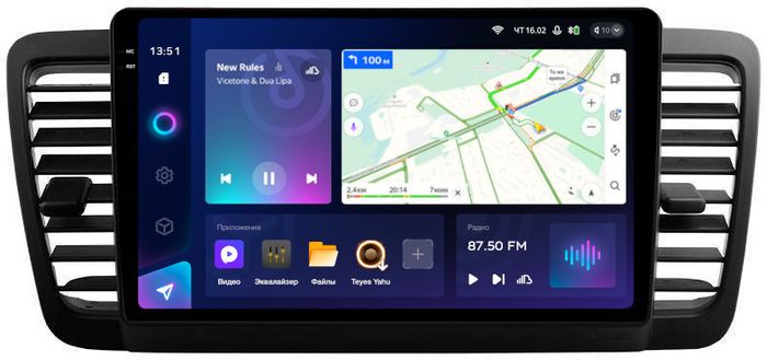 Магнитола для Subaru Legacy 4, Outback 3 2003-2009 (левый руль) - Teyes CC3-2K монитор 9.5" 2K QLED на Android 10, Быстрая, CarPlay, 4G SIM-слот