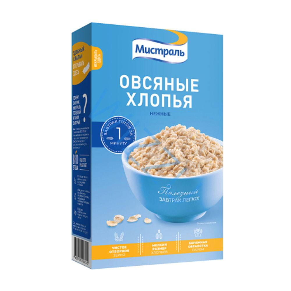 Хлопья Мистраль Овсяные Нежные 400 г
