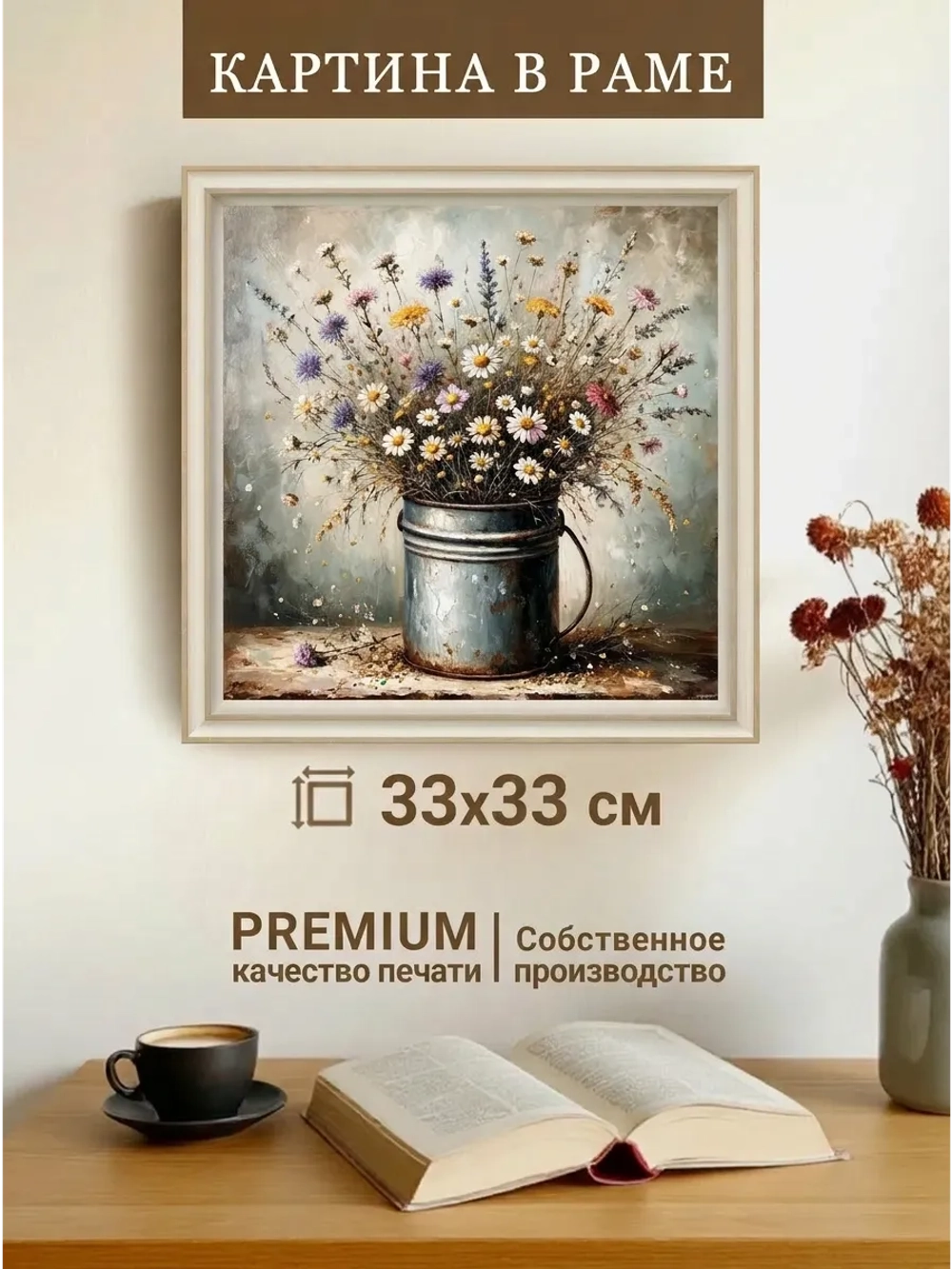 Картина на стену интерьерная на холсте 33*33 см