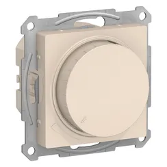 Светорегулятор поворотно-нажимной, 630 Вт Systeme Electric AtlasDesign Бежевый ATN000236