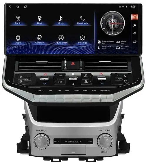 Магнитола для Toyota Land Cruiser 200 2015-2021 (низкая комплектация) - Kuberg NH-T1603 на Android 10, Быстрая, 4G SIM-слот, CarPlay