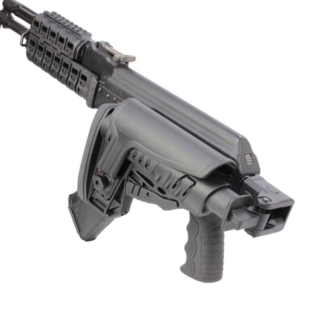 Складной приклад на АК-74, DLG Tactical черный