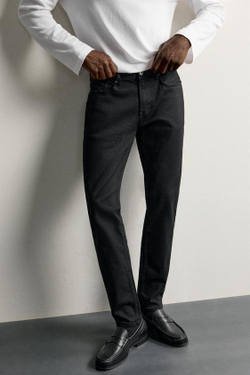 ZARA БАЗОВЫЕ ДЖИНСЫ SLIM FIT, ЧЕРНЫЙ