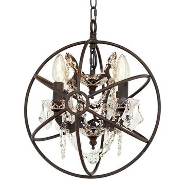 Подвесная люстра 4*Е14 LOFT1897/4 коричневый Foucaults Orb Crystal LOFT IT