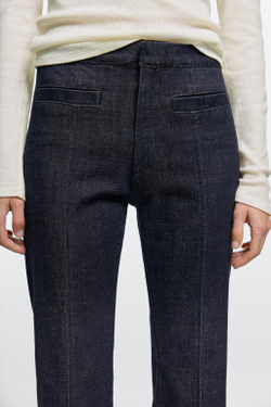 Massimo Dutti Джинсы-клеш с карманами, темно-синий