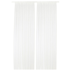 IKEA TERESIA  (ИКЕА ТЕРЕСИА)  -  Шторы, 2 шт, на туннеле/белые, 145x300 см