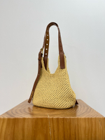 Сумка Punch Hole Hobo Small, натуральный оттенок с коричневой отделкой — фото 3