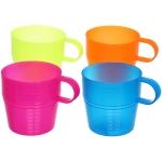 Кружка пластиковая 300мл в наборе 4шт «Ассорти», микс цветов