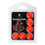 Набор из 6 шариков с массажным маслом с ароматом ягод Secret Play Brazilian Balls