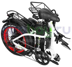 Электровелосипед Syccyba F11 Pro (48V/15Ah) - Белый с красными ободами фото №14