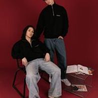 Cвитшот UNIFORM Half-zip Heavy Classic, черный