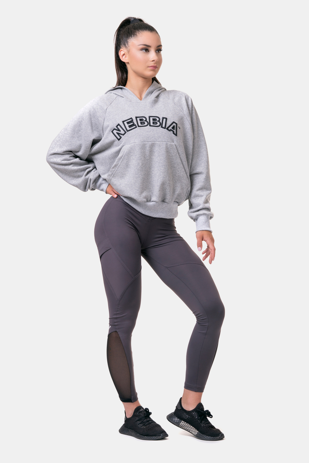Толстовка женская Iconic HERO Long Sweatshirt with a hoodie 581 Серая