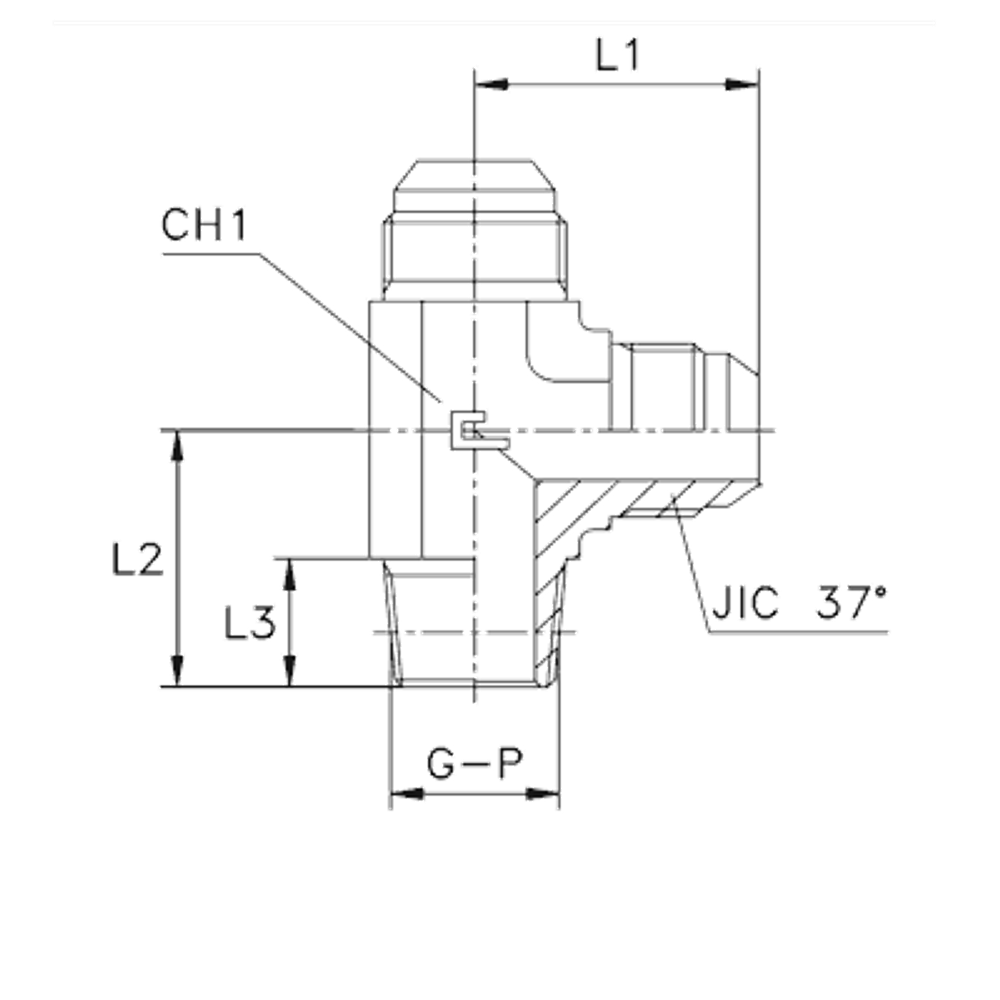 Штуцер FLC JIC 9/16 - NPTF 1/4