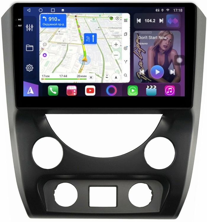 Магнитола для SsangYong Rexton 3 Y290 2012-2017 - FarCar S500-TS10 монитор 9.5" QLED на Android 14, Быстрая, CarPlay, 4G SIM-слот
