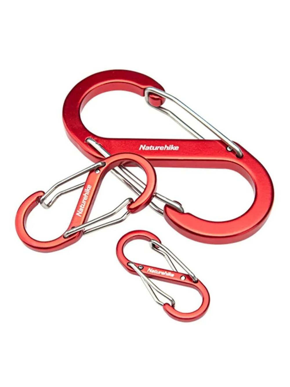 Карабин многофункциональный Naturehike NH20GS004 S-Type 4 см, 4 шт