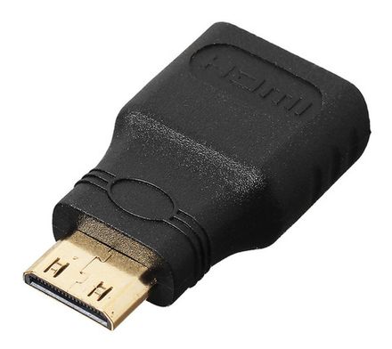 Переход MINI HDMI - HDMI  пластик позолоченный