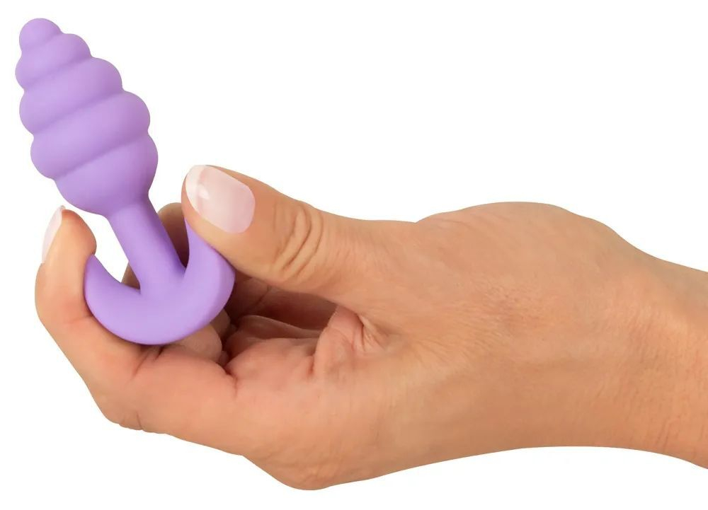 Фиолетовая анальная втулка Mini Butt Plug - 7,5 см. (Цвет: фиолетовый)