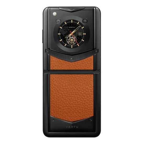 Vertu Ironflip закатный оранжевый (кожа теленка)
