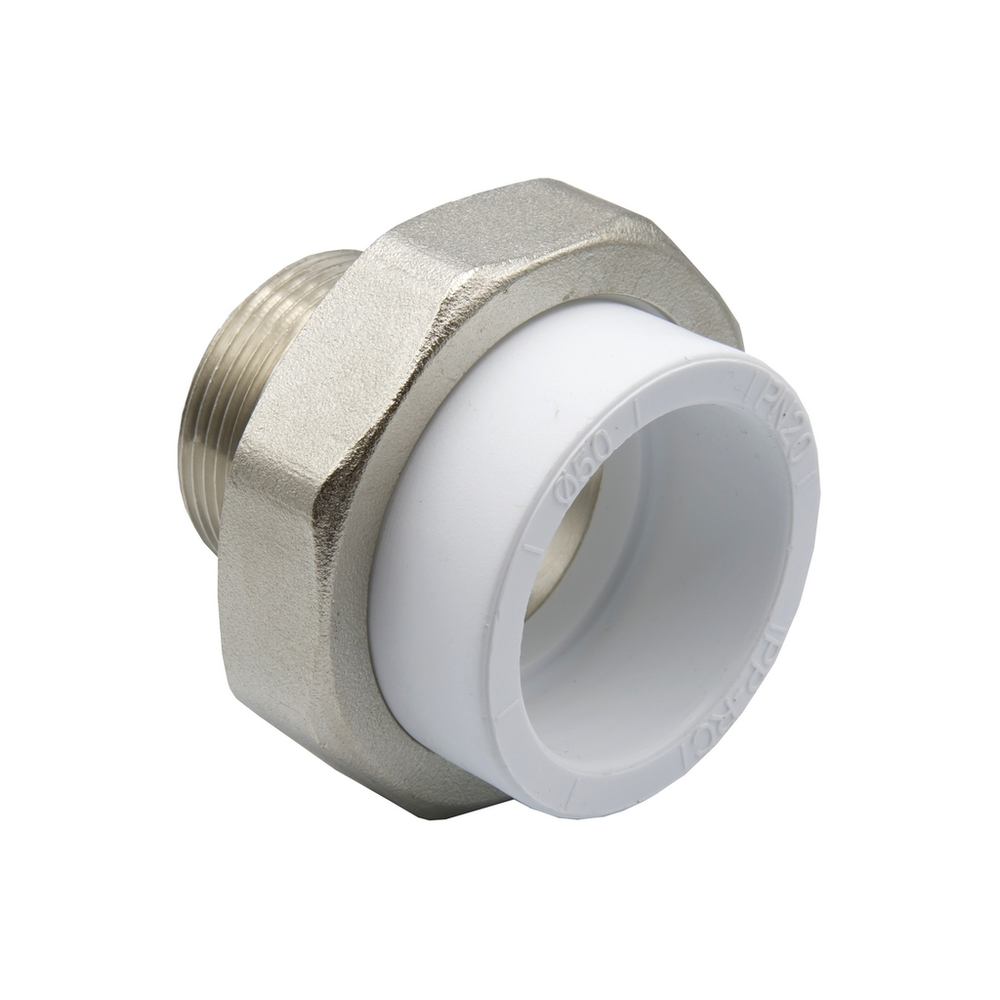 Муфта комб. разъемная, нар 50х1 1/2" EVER®  БЕЛЫЙ (Россия)