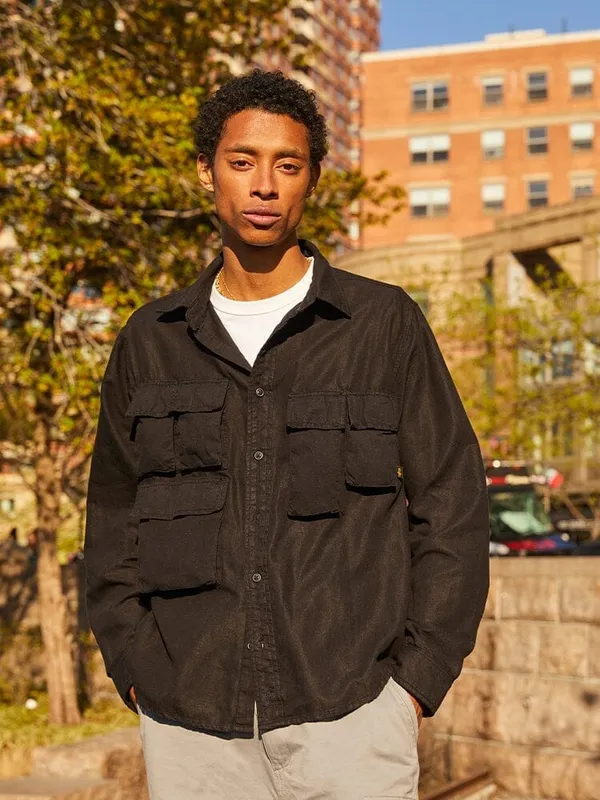 Рубашка мужская Alpha Industries LONG SLEEVE MULTI POCKET SHIRT