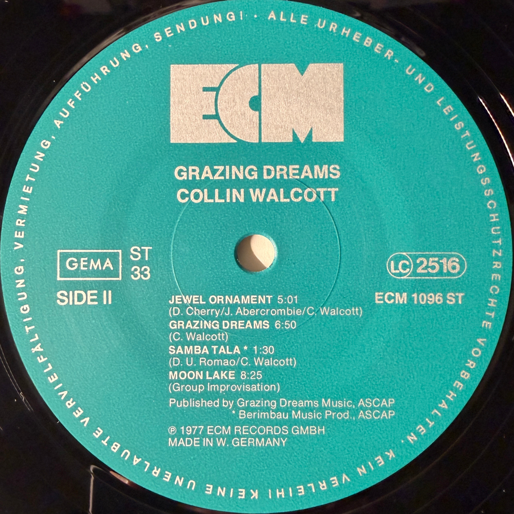 Collin Walcott – Grazing Dreams (Германия 1977г.) ECM Т
