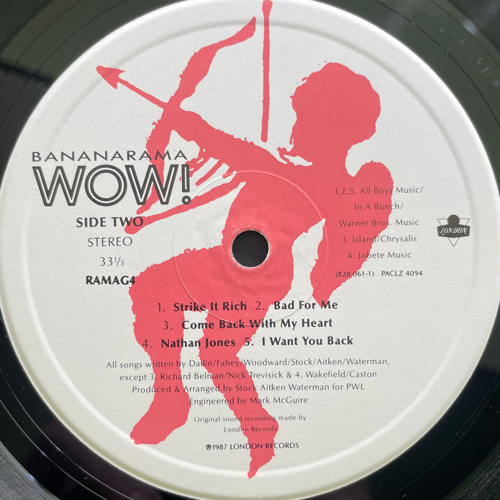 Bananarama ‎– Wow! 2LP (Англия 1988г.)