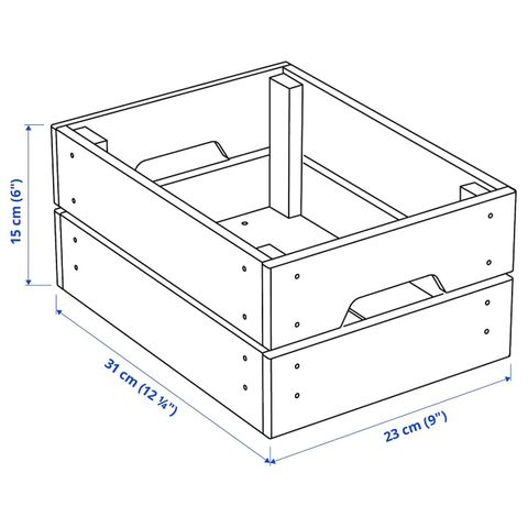 Ящик IKEA KNAGGLIG (КНАГГЛИГ), Сосна, 23x31x15 cm