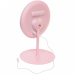 Зеркало настольное с подсветкой на подставке «SVETi», цвет розовый, USB, 28*18см