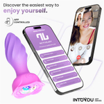 Интерактивная анальная вибропробка с вращением Moxy (Цвет: фиолетовый с розовым)