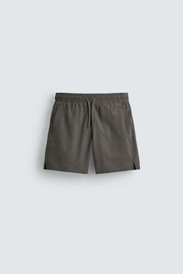 ZARA ДЛИННЫЕ ПЛАВКИ В КЛЕТКУ, СЕРЫЙ