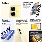 Смартфон realme C55 6/128 ГБ RU, Dual nano SIM, green