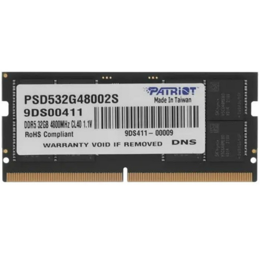Оперативная память NBook SO-DDR5 32GB, 4800Mhz, Patriot Signature Line (PSD532G48002S)