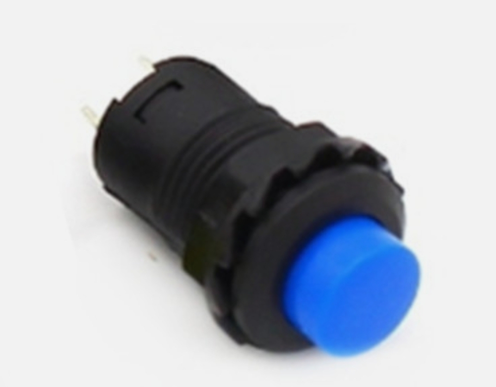 Кнопка с фиксацией DS-228 (220V/2A) синяя