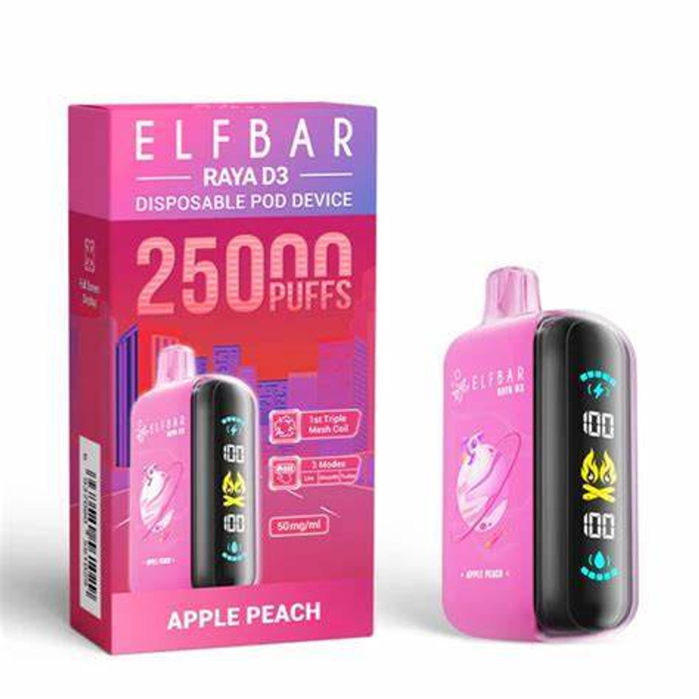 ELF BAR RAYA D3 - Apple Peach (5% nic)