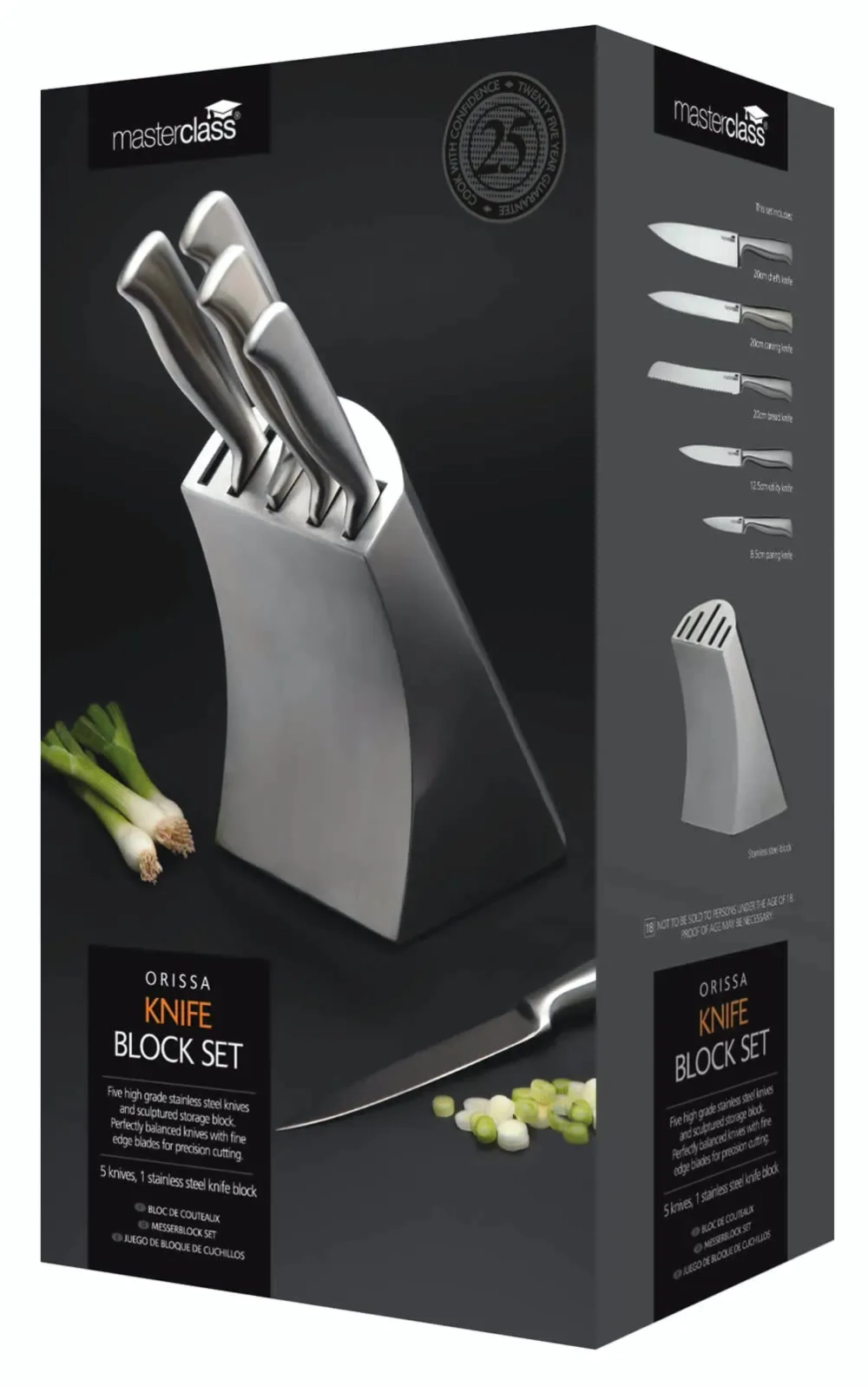 Kitchen Craft Набор из 5 ножей в блоке MasterClass Orissa EAN 5028250382573