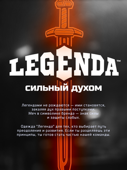 Футболка тренировочная мужская LEGENDA Варяги черная
