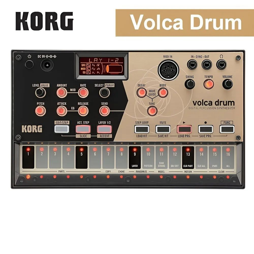 Korg Volca Drum Цифровой ударный синтезатор налоговый синтезатор(Подарите европейский стандартный адаптер)