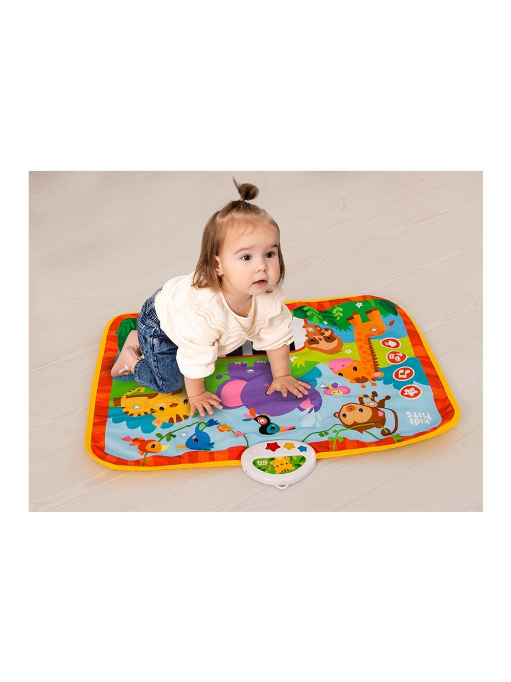 Интерактивная игрушка Kids Hits Музыкальный коврик с огоньками Обезьянка и ее друзья