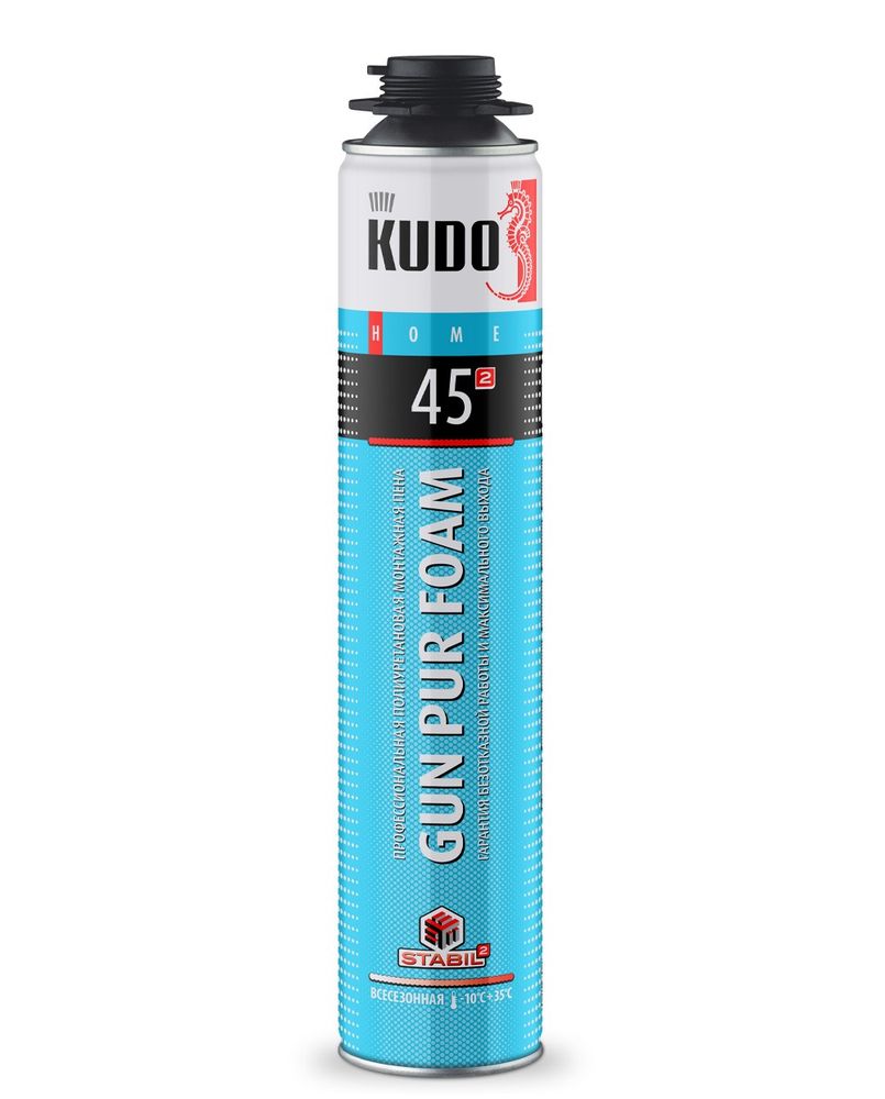 Пена монтажная KUDO HOME профи  45л  всесезонная  820г / KUPHP10U45