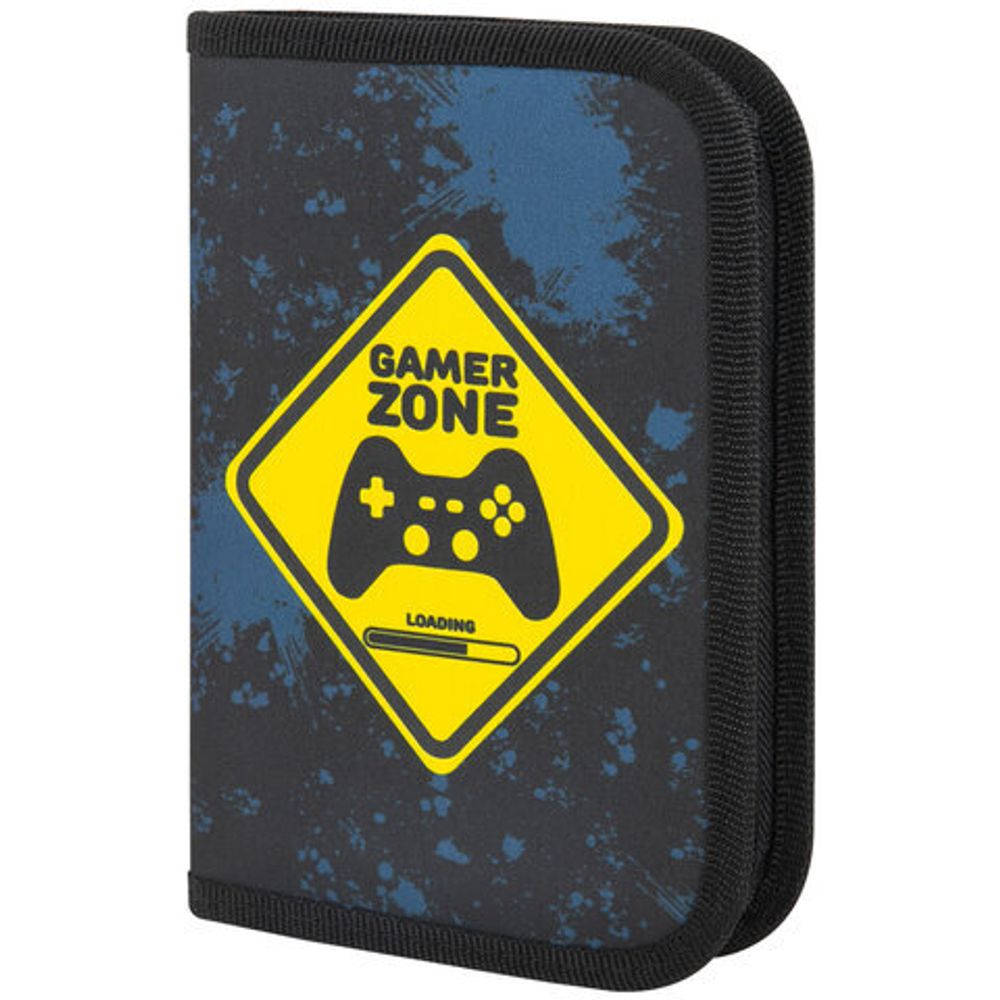 Пенал ПИФАГОР, 1 отделение, полиэстер, 19х13 см, "Game Zone", 271511