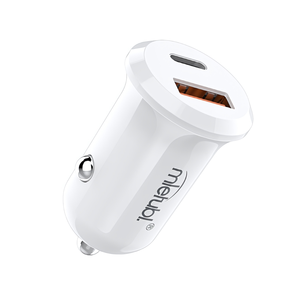 Автомобильное зарядное устройство Mietubl MTB-СС08 PD30W+QC3.0 3A Type-C+USB White