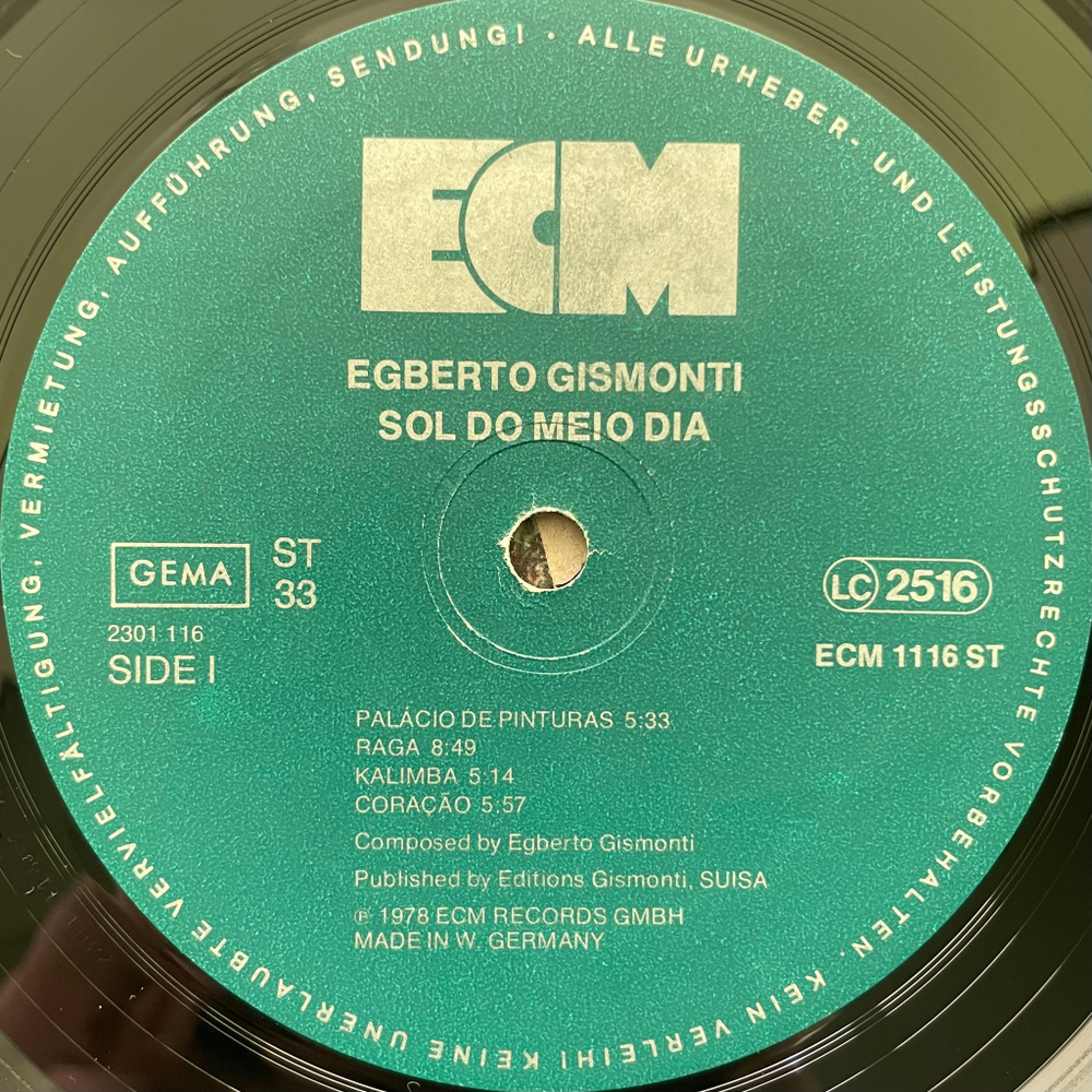 Egberto Gismonti ‎– Sol Do Meio Dia (Германия 1978г.) ECM