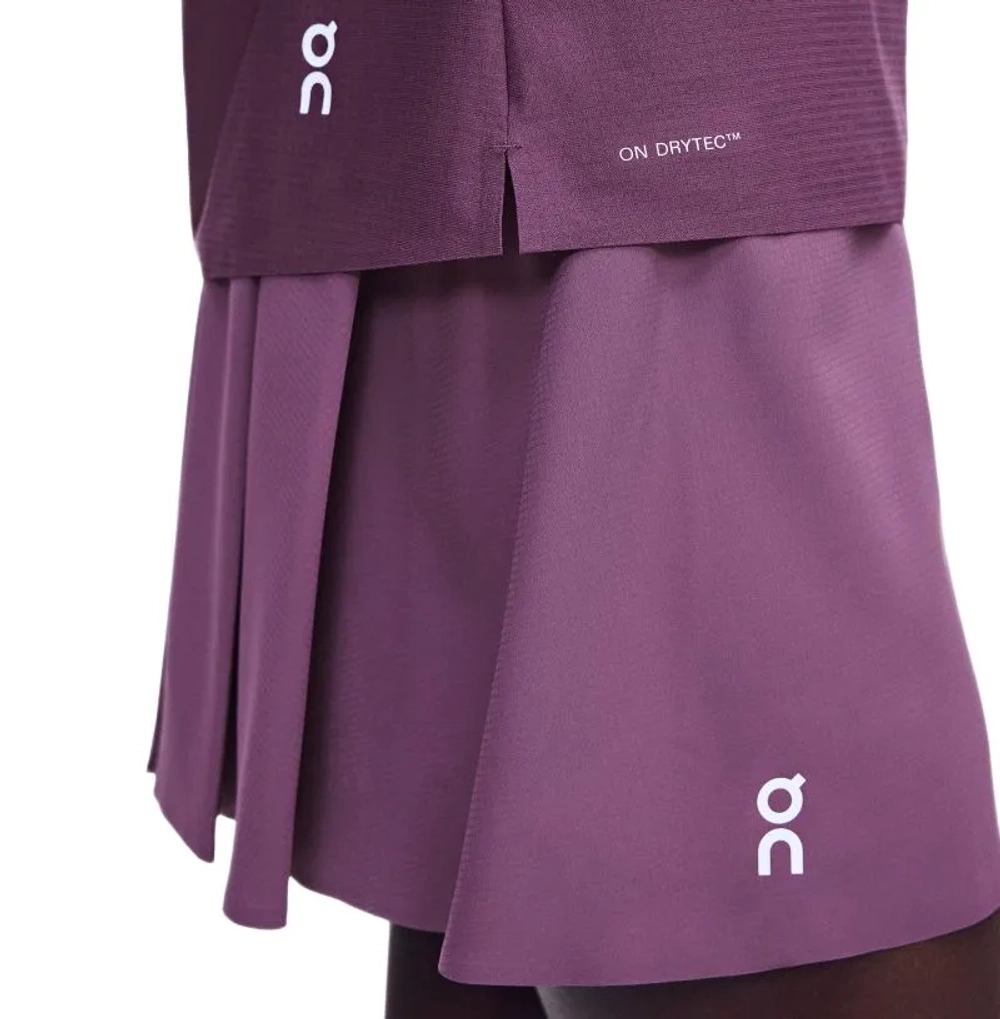 Теннисная юбка On Court Pleated - cassis